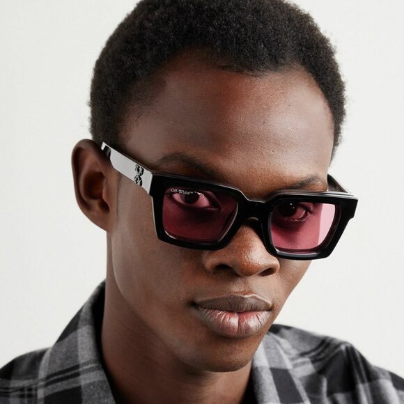 Off-White Women Sunglasses Black Pink Square OERI008 VIRGIL 1030 NEW AUTHENTIC main image 4